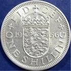 Photo of a 1956 Elizabeth II Shilling from an eBay listing that sold on Jun 16, 2026