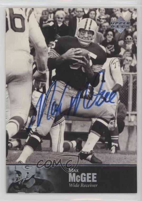 1997 Upper Deck NFL Legends Max McGee #AL-137 Auto 10lp