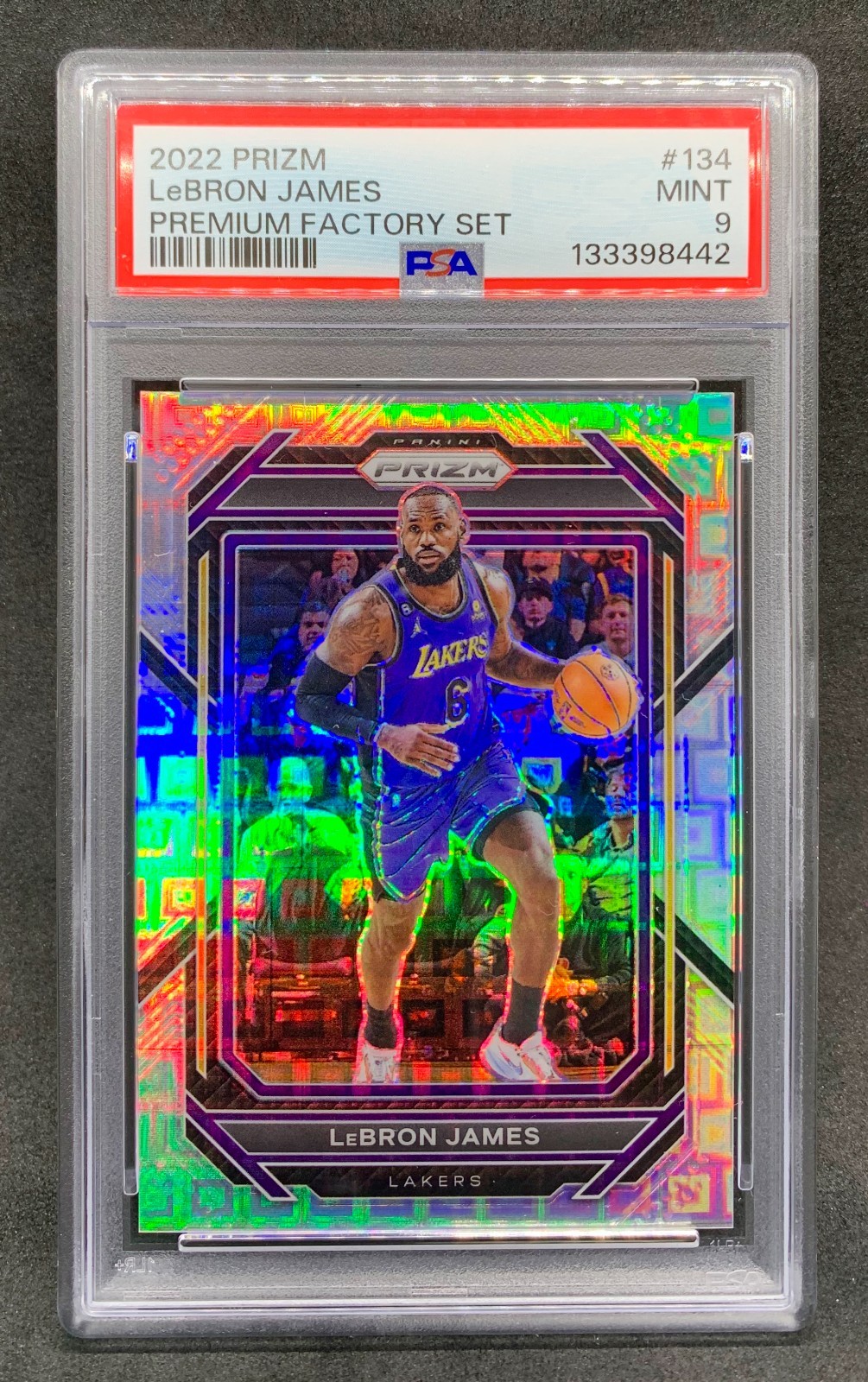 2022-23 Prizm LEBRON JAMES Premium Factory Set Pandora SP /150 #134 Mint PSA 9