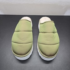 ANTHROPOLOGIE x MAEVE Puffy Platform Slippers Moss Green Size L 10/11