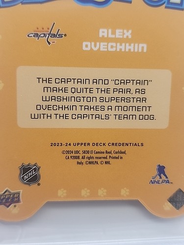 2023-24 UD Credentials Alex Ovechkin Day with the Pup #DWTP-1 PSA 10 Gem Mint - Picture 14 of 16
