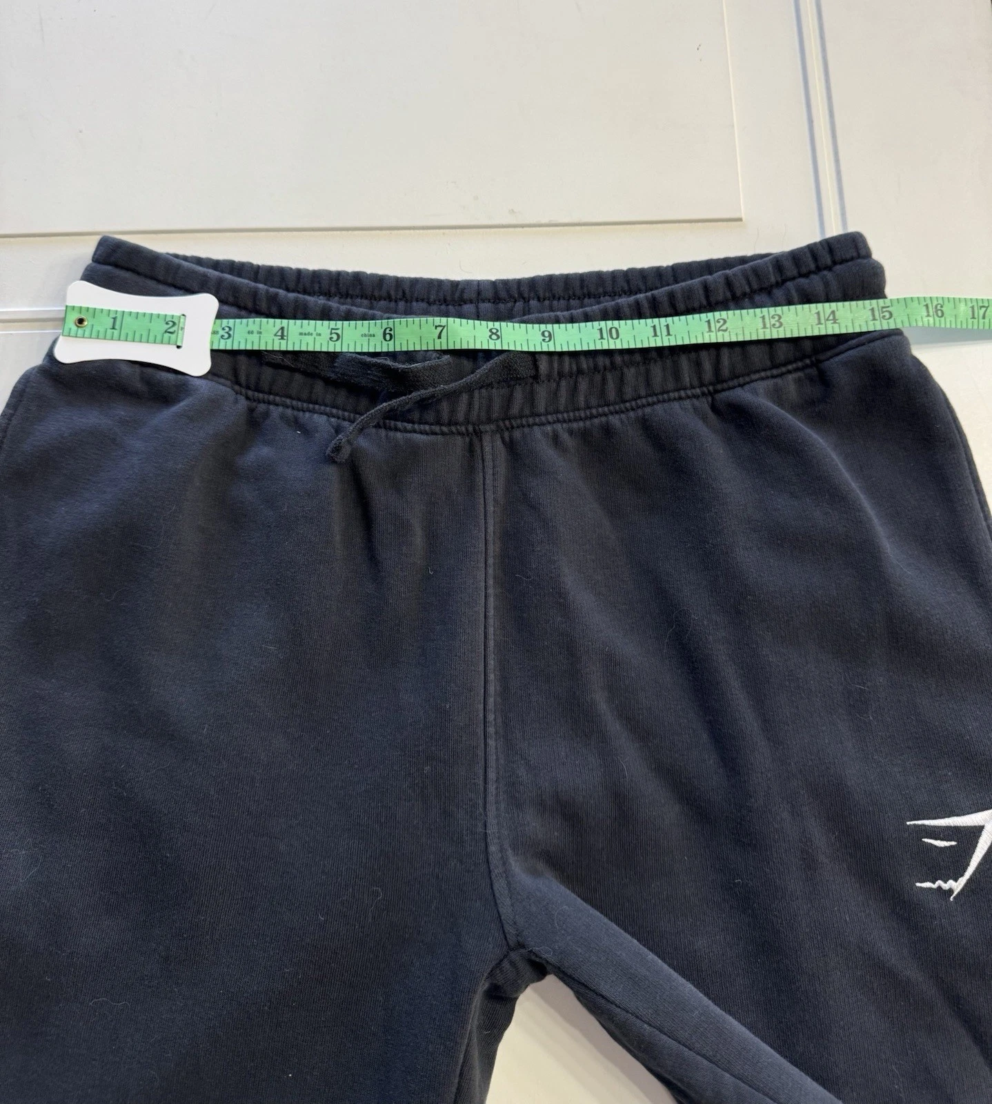 gymshark jogger drawstring pocket embroidered white sweatpants