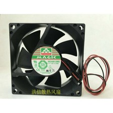 MAGIC MGA8012MS DC12V 0.15A 80mm 8025 80 25MM 2-Wire Silent Fan hj