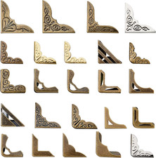 192 Pcs Metal Book Corner Edge Cover Guard Vintage Iron Corner Cover Triangle Ca
