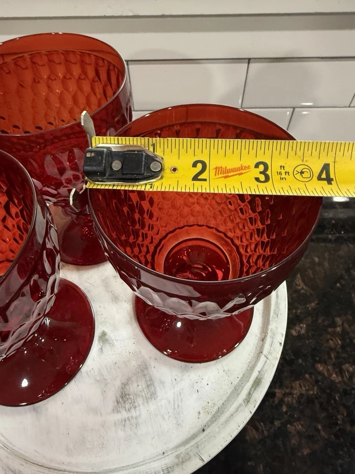 Villeroy & Boch Boston Rojo 14 OZ Cristal Agua/Vino Copas. Juego de 3 Foto 4 de 4