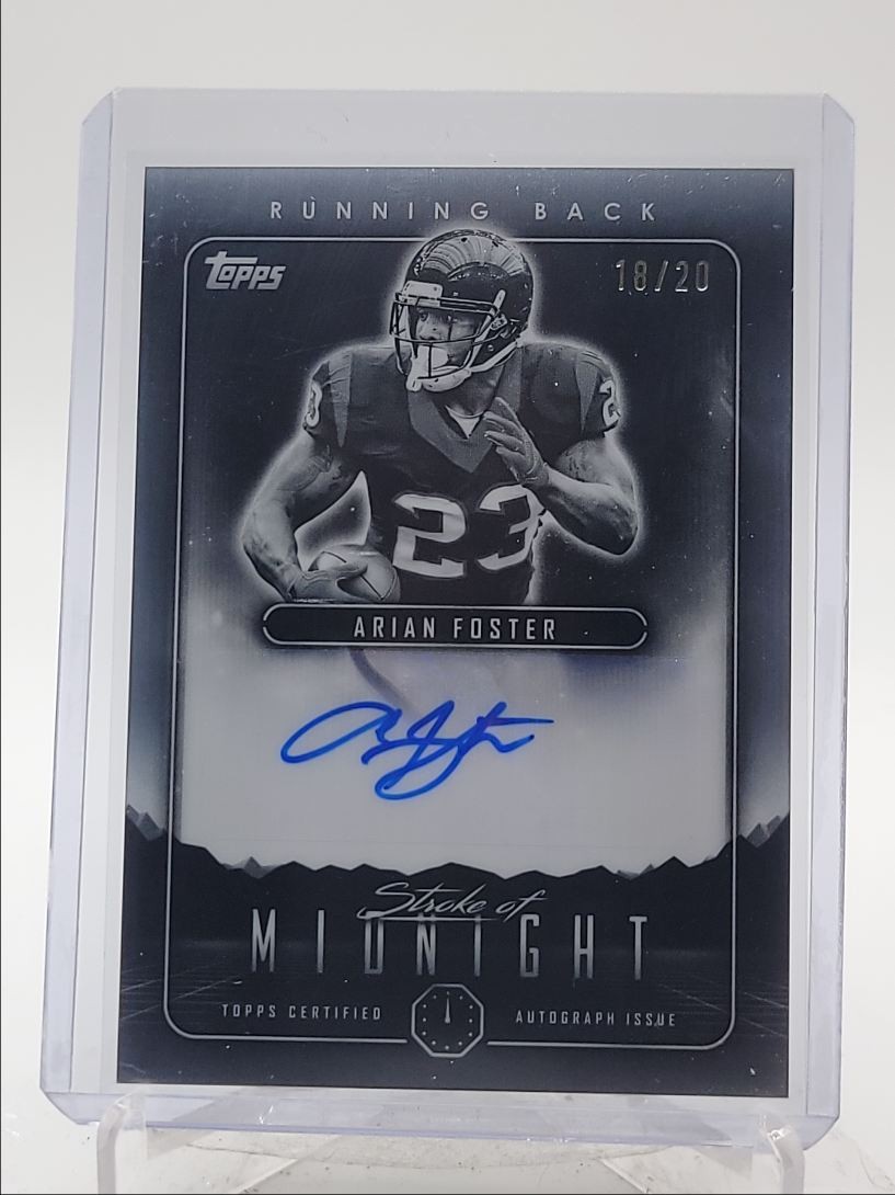 ARIAN FOSTER 2024 TOPPS MIDNIGHT STROKE OF MIDNIGHT EQUINOX AUTO /20 Q3882