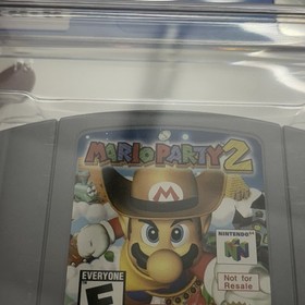 Nintendo 64 N64 Mario Party 2 NFR Not For Resale CGC Graded 8.0 Kiosk Store Demo