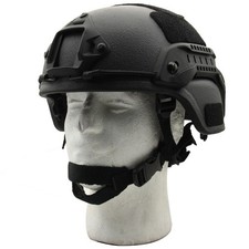 Casco tattico MICH 2000 realizzato con maschera antiproiettile Kevlar IIIA nero marrone