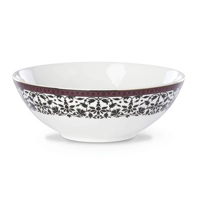 Lenox China GLOBAL TAPESTRY GARNET Lotus Round Serving Bowl