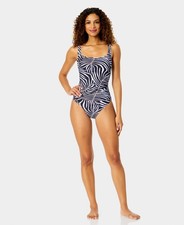 112 Anne Cole Women's Square Neck Underwire One Piece Swimsuit 10 pmy2626