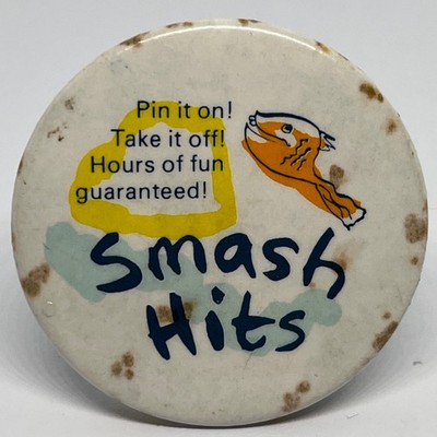 Vintage Smash Hits Magazine Original Promo Pin Badge Music Pop Rock Mag Groups