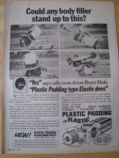 BRUCE MALE RALLY CROSS DRIVER PLASTIC PADDING TYPE ELASTIC 1980ADVERT A4 FILE 47