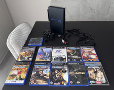 Sony PlayStation 2 Fat Konsole + 9 Spiele Bun...