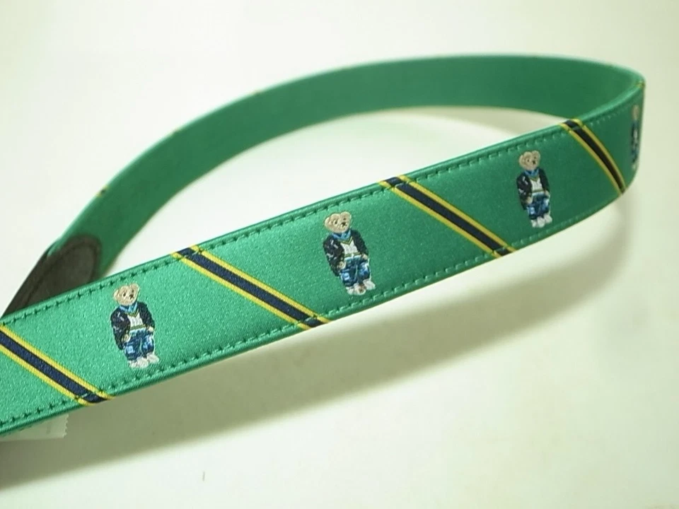 Ralph Lauren мужской зеленый поло медведь коричневый кожаный лента ремень размер 42 новый с Ярлыками - Изображение 3 из 4