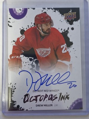 Drew Miller - Octopus Ink Autographs #OI-MI - 2025-26 UD Detroit Red Wings