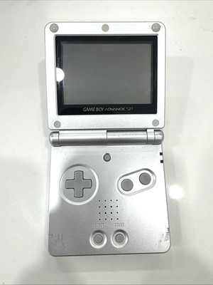 Nintendo Game Boy Advance SP Handheld Game Console AGS-001 Platinum Silver