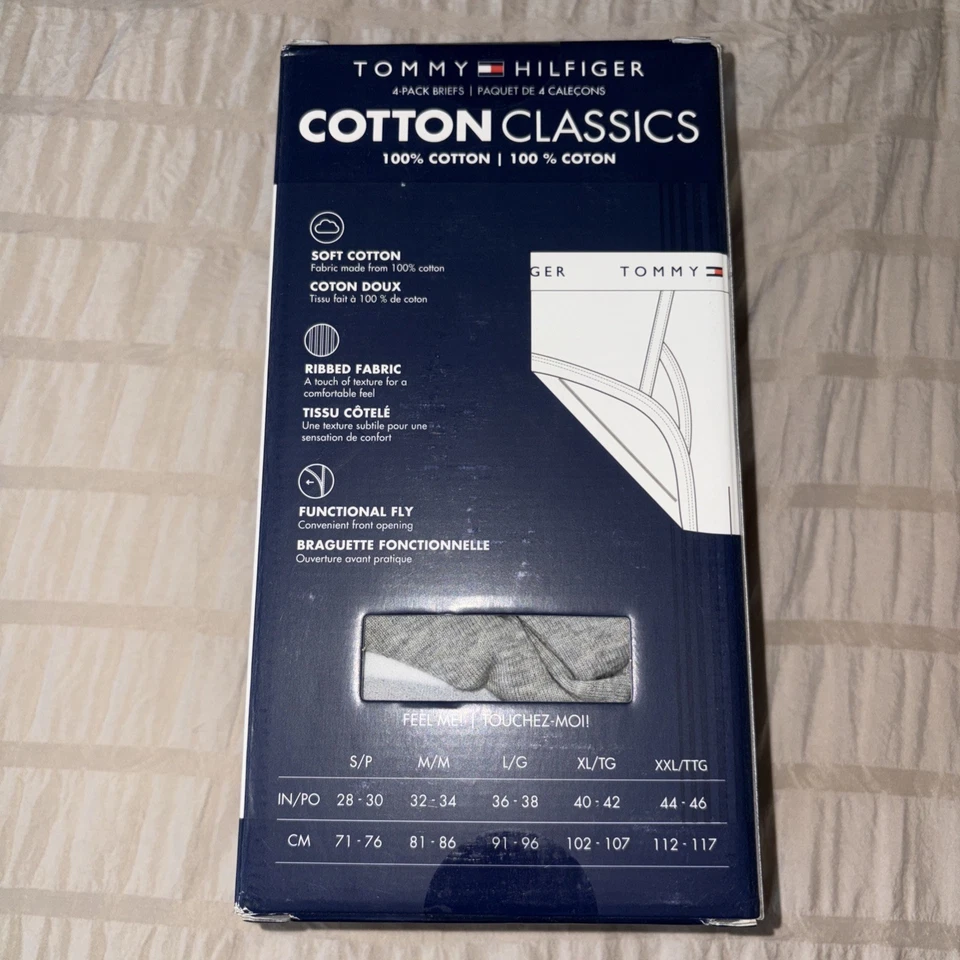 Paquete de 4 calzoncillos Tommy Hilfiger para hombre talla XL negros/grises Foto 3 de 4