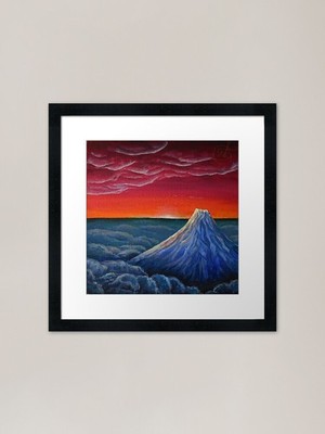 Ölgemälde - Wolken oben, Wolken gerahmt Wandbild Poster Leinwanddruck Bild