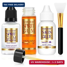 WOZUTUNT Spirit Gum Adhesive and Remover Kit with Bonus Liquid Latex - 15ml Prof