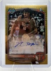 Topps 2025-26 Bowman Chrome U JT Toppin CPA-JT Gold Mojo Auto /50 Texas Tech