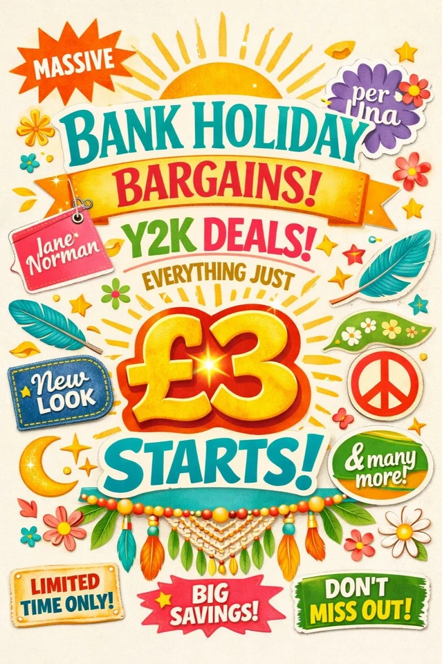 Bank holiday Y2K bangers £3 starts