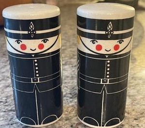 British Bobby Salt And Pepper Shakers Carlton Ware