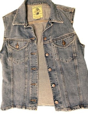 Vintage 80s Banana Republic Denim Vest Travel Safari Clothing Made