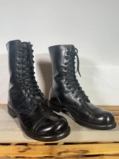 Corcoran 1500 Vintage Cap Toe Jump Boots Size 10.5 D Black Leather Combat USA