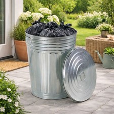 58L Oskartonne Aschetonne mit Deckel Mülltonne Abfalleimer Metalltonne Mülleimer