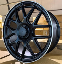 22" gloss blk pol lip alloy wheels for mercedes g wagon class +  tyres 5x130 amg