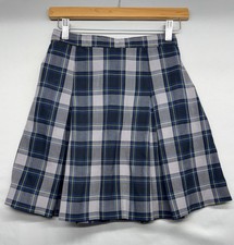 Girls Gray Tartan Uniform Skirt - Size 7.5 Becky Thatcher Elder wear