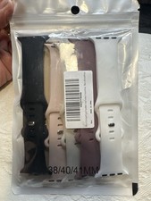 Set of 6 Apple Watch Bands 38/40/41mm Silicone Sport Strap Neutral Colors NEW