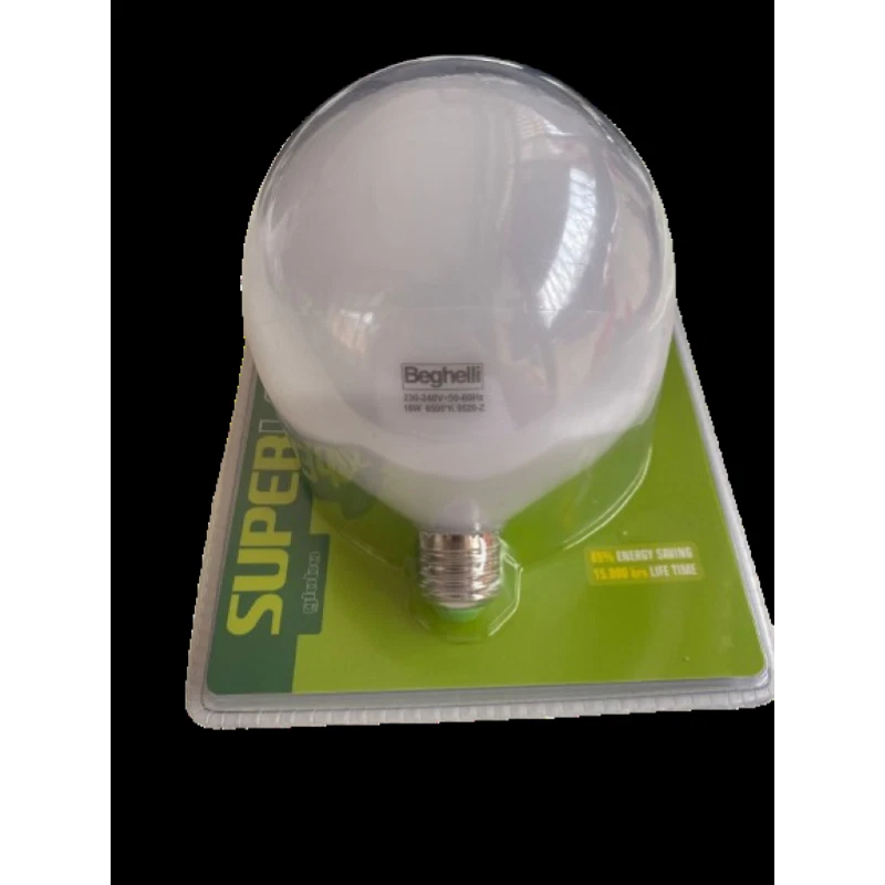 BEGHELLI SUPERLED GLOBO E27 16W 56899BL LUCE FREDDA 6500K - Immagine 4 di 4