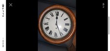 Wall Clock Industrial Railway Mahogany Clock 1910-1920