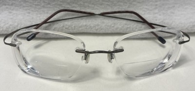 Marchon Airlock 2 720/14 12 Brown Rimless Eyeglass FRAMES ONLY 48 20 150