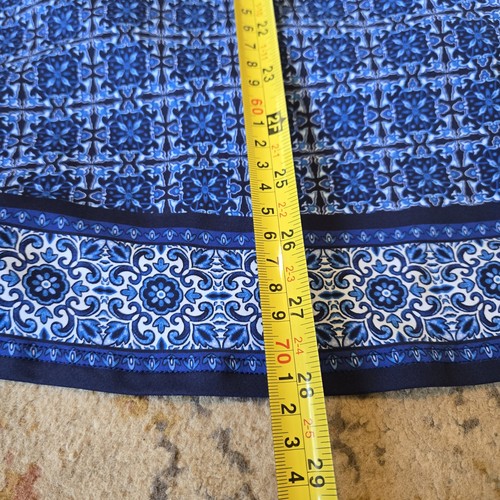 Lands' End One Piece Swimsuit Swim Dress Women's Size 10 Medium Geometric Blue - Picture 8 of 9