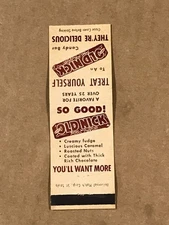 Vintage Old Nick Candy Bars - Matchcover, Matchbook