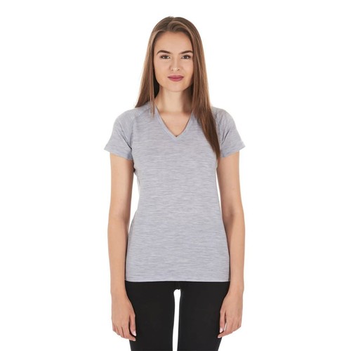 Microweight Damen Woll T-Shirt mit V-Ausschnitt - Woolverino - Bild 22 von 24