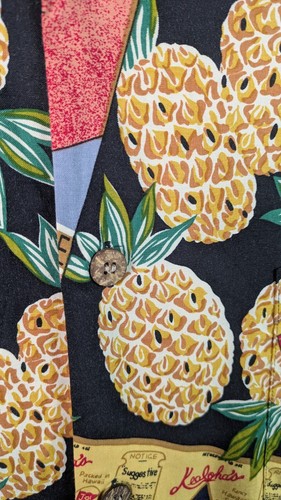 Reyn Spooner Joe Kealoha Hawaiihemd Herren Größe XXL 2XL Pineapples Loud Print - Bild 7 von 17