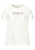 Street One T-Shirt Rundhals Print Off White GrößE 38 Damenoberteil