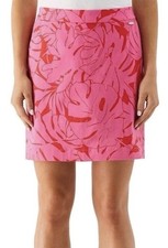 Rafaella Ladies Skort Size Medium Carmine Rose/Palm Leaf Functional Pockets