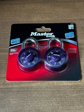 Master Lock Combination Padlock Set of 2: 1530T Same Combination Lock Purple