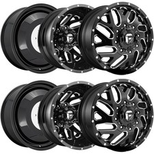 Set Of 6 20 Inch Fuel D581 Triton Dually 8x210 Blackmilled Wheels Rims Set Of 6 20 Inch Fuel D581 Triton Dually 8x210 Blackmilled Wheels Rims