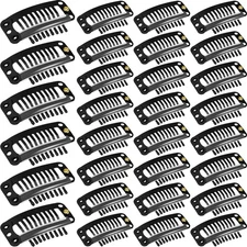 30 Pieces 32 mm 9-teeth Hair Extension Clips Hair Extension Wigs Snap Clips C...