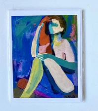 Abstract Figurative Original Painting Impressionism FINE ART PRINT GICLEE Woman