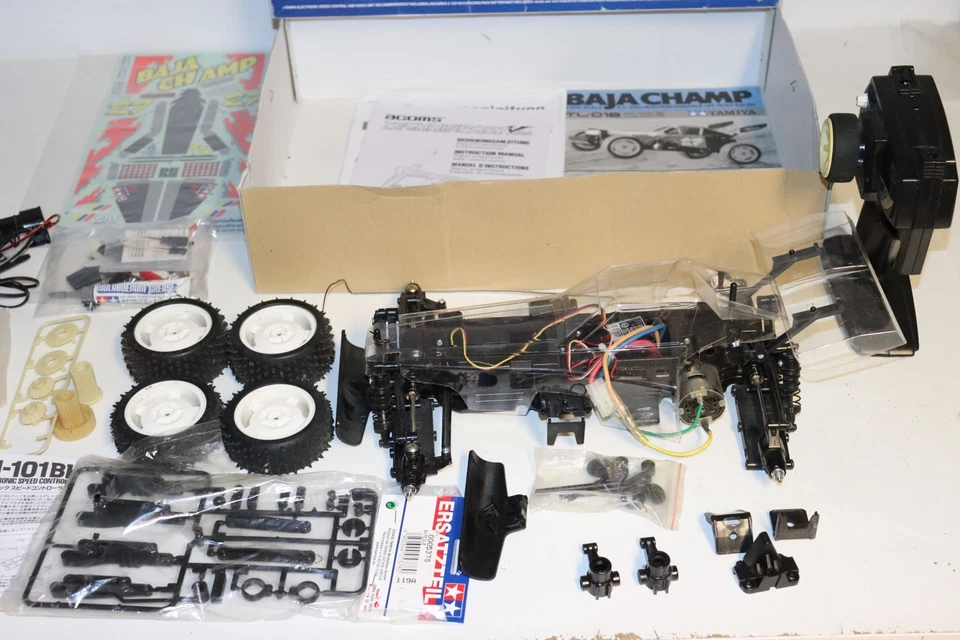 Tamiya Vintage RC Model 58221 Baja Champ Off Road 4WD 1:10 Original Box - Image 2 of 4