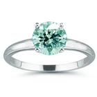 3 Ct + Ice Blue Round Solitaire Moissanite Wedding Ring Sterling Silver Size 7