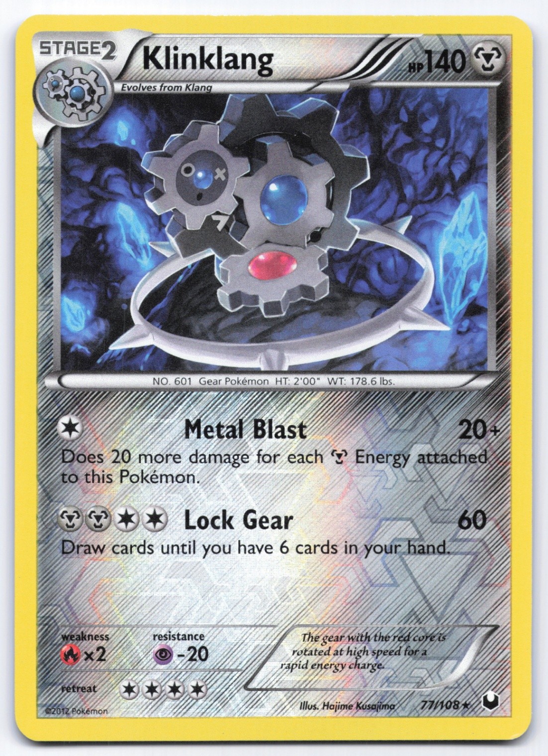 Klinklang 77/108 Dark Explorers Holo Holo Rare Pokemon Card LP