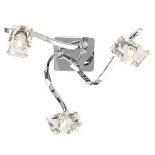 BHS Bella 3 Light Flush Chrome Ceiling Light