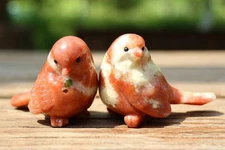 2.4'' Natural Sesame stone Quartz Carved Bird Skull Crystal Reiki Decor Gift 1pc